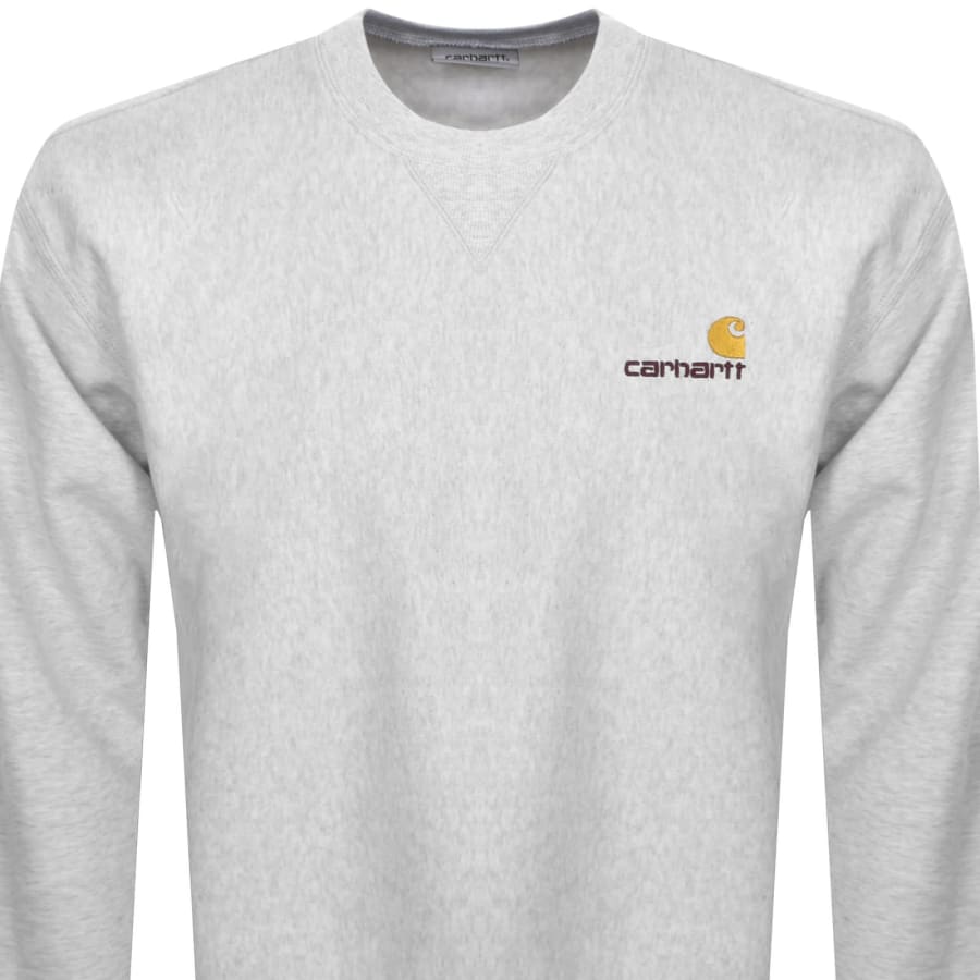 Carhartt WIP Script Logo Sweatshirt Grey Mainline Menswear Denmark